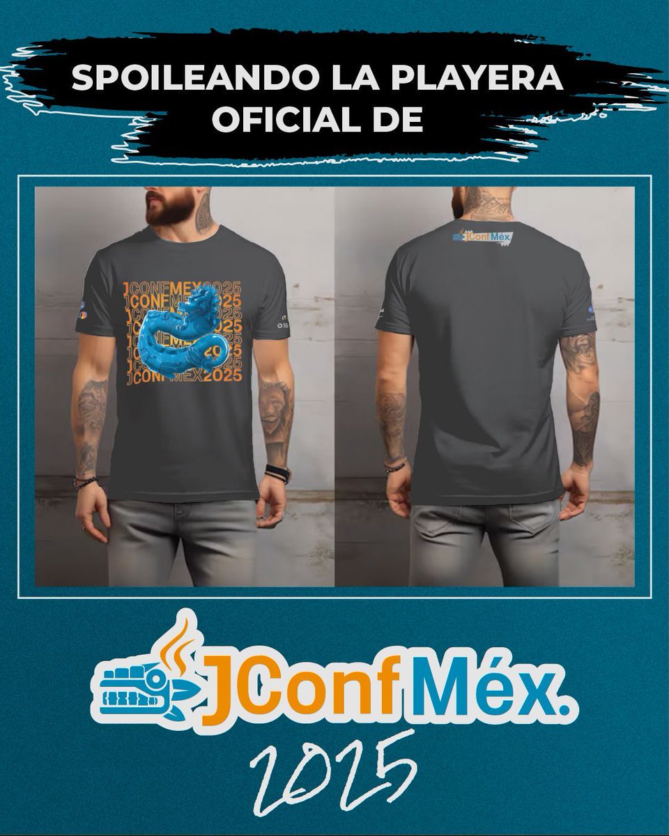 👕 ¡Mira nada más la que fachera la camiseta oficial de #JConfMéx2025!
Hecha con ❤️ dev y lista para el 7 de junio.
💥 Estilo + comunidad + Java = combo ganador
👉 Consíguela en el evento
#JavaCommunity #TechStyle #DevSwag #Guadalajara #ConferenciaJava #JVM