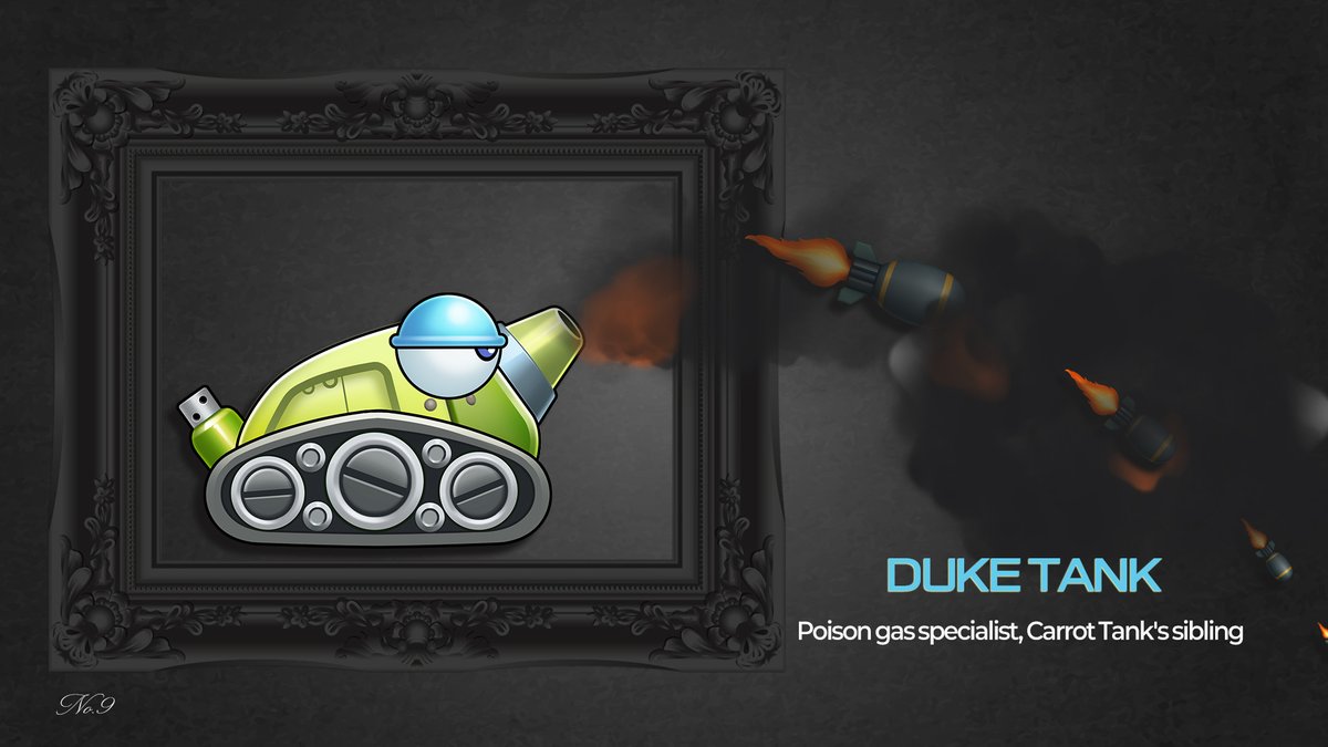 &lt;No. 9&gt;
🔥 Duke Tank – one of the top-tier tanks in Fortress!

The king of sustained damage over time👑
Plenty of tanks create damage zones, but few match Duke's duration and raw output. 

And the best part? It's easy to obtain and level up—no Arena restrictions and available