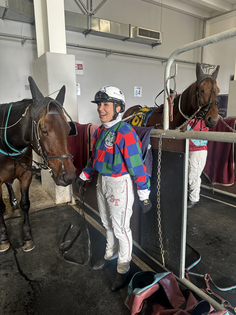Greg O'Connor (@gregoracingnz) on Twitter photo Sheree Tomlinson pre winning race 3 on Judy J. All part of the Warriors promotion with the game being played against Newcastle only 100m from the track. <a href="/TracksideNZ/">Trackside NZ</a> <a href="/HarnessRacingNZ/">Harness Racing NZ</a> <a href="/Brad6Nikki/">Brad Steele</a> <a href="/GuerinSports/">Michael Guerin</a> Sheree Tomlinson pre winning race 3 on Judy J. All part of the Warriors promotion with the game being played against Newcastle only 100m from the track. <a href="/TracksideNZ/">Trackside NZ</a> <a href="/HarnessRacingNZ/">Harness Racing NZ</a> <a href="/Brad6Nikki/">Brad Steele</a> <a href="/GuerinSports/">Michael Guerin</a>