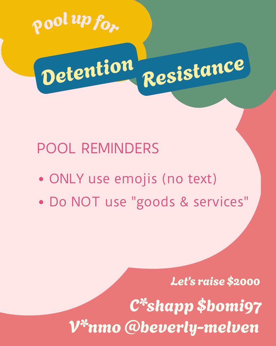 Pool Up Friday! Today we're helping Detention Resistance support incarcerated refugees &amp; migrants.