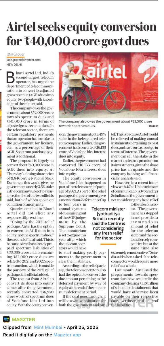 Telecom companies endlessly default and seek regime changes, beginning license fee to revenue sharing and now converting dues into equity making a mockery of privatisation