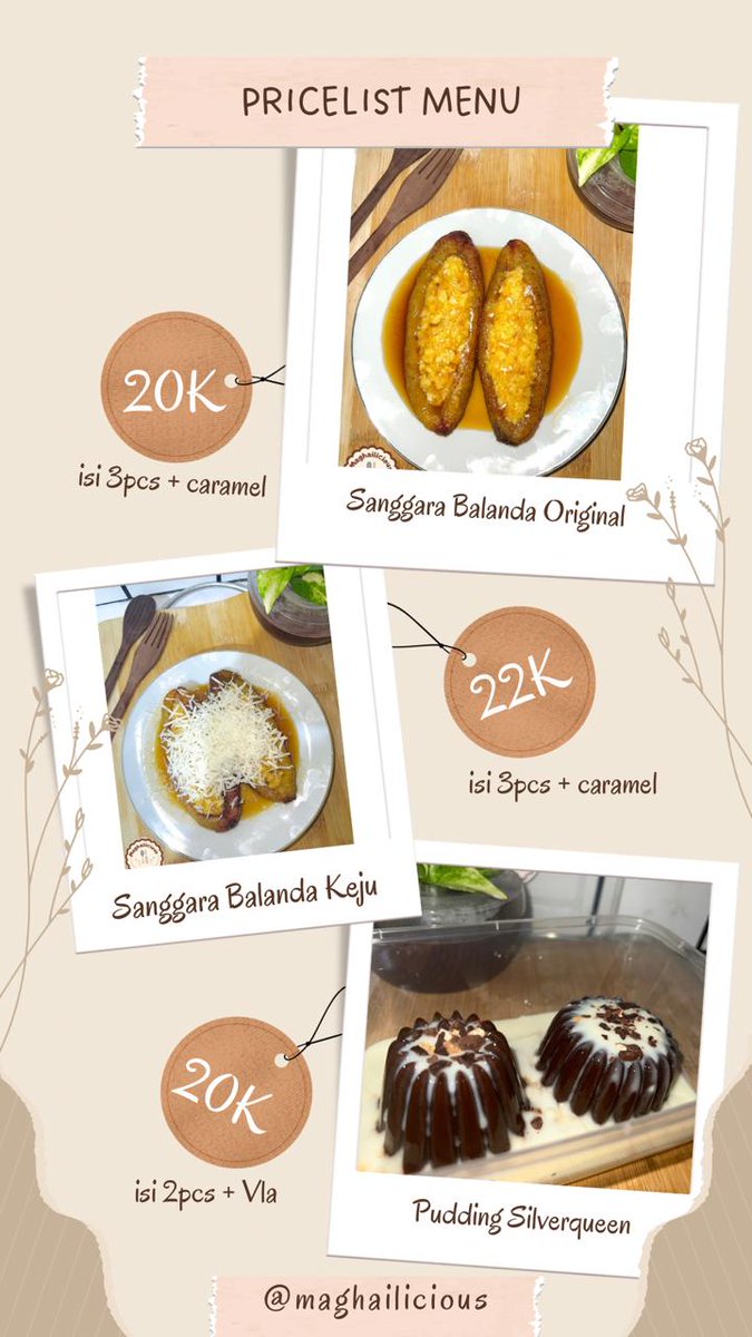 Maghaiid's tweet photo. Bismilah. the power of X, hari ini saya mulai buka usaha jualan khusus dessert. Untuk menu awal ada Sanggara Balanda khas Bugis Makassar dan Puding Silverqueen. Made by order atau boleh via shopeefood 😍. Alamat di Ulujami raya Pesanggrahan. Yuk diramaikan 😍 https://t.co/ARCzc0gdZx