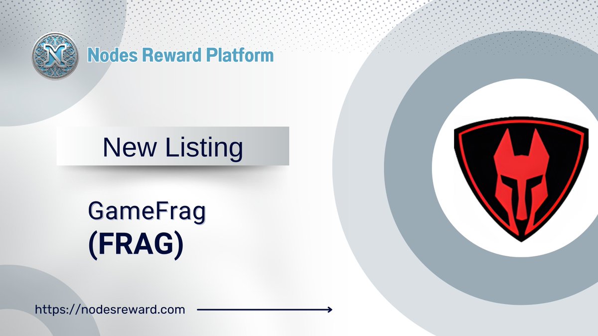 📢NRP News Today!
 <a href="/GAMEFRAG3/">GAME-FRAG</a> is the newly listed projects on Nodes Reward Platform
MN Hosting: nodesreward.com/hosting/create…
MN Statistic: nodesreward.com/masternode-sta…
Community: discord.gg/gkCHd9fYdj

#NRP #NRC #NewListing #CommunityPower #hostingplatform #NewsUpdate