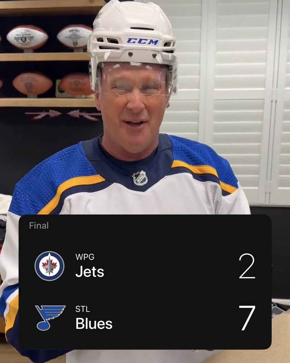 Jon Gruden (@barstoolgruden) on Twitter photo Don’t let the NFL Draft distract you from the fact that the <a href="/StLouisBlues/">St. Louis Blues</a> just beat the Jets 7-2 in Game 3!!
KEEP IT GOIN BLUES! Don’t let the NFL Draft distract you from the fact that the <a href="/StLouisBlues/">St. Louis Blues</a> just beat the Jets 7-2 in Game 3!!
KEEP IT GOIN BLUES!