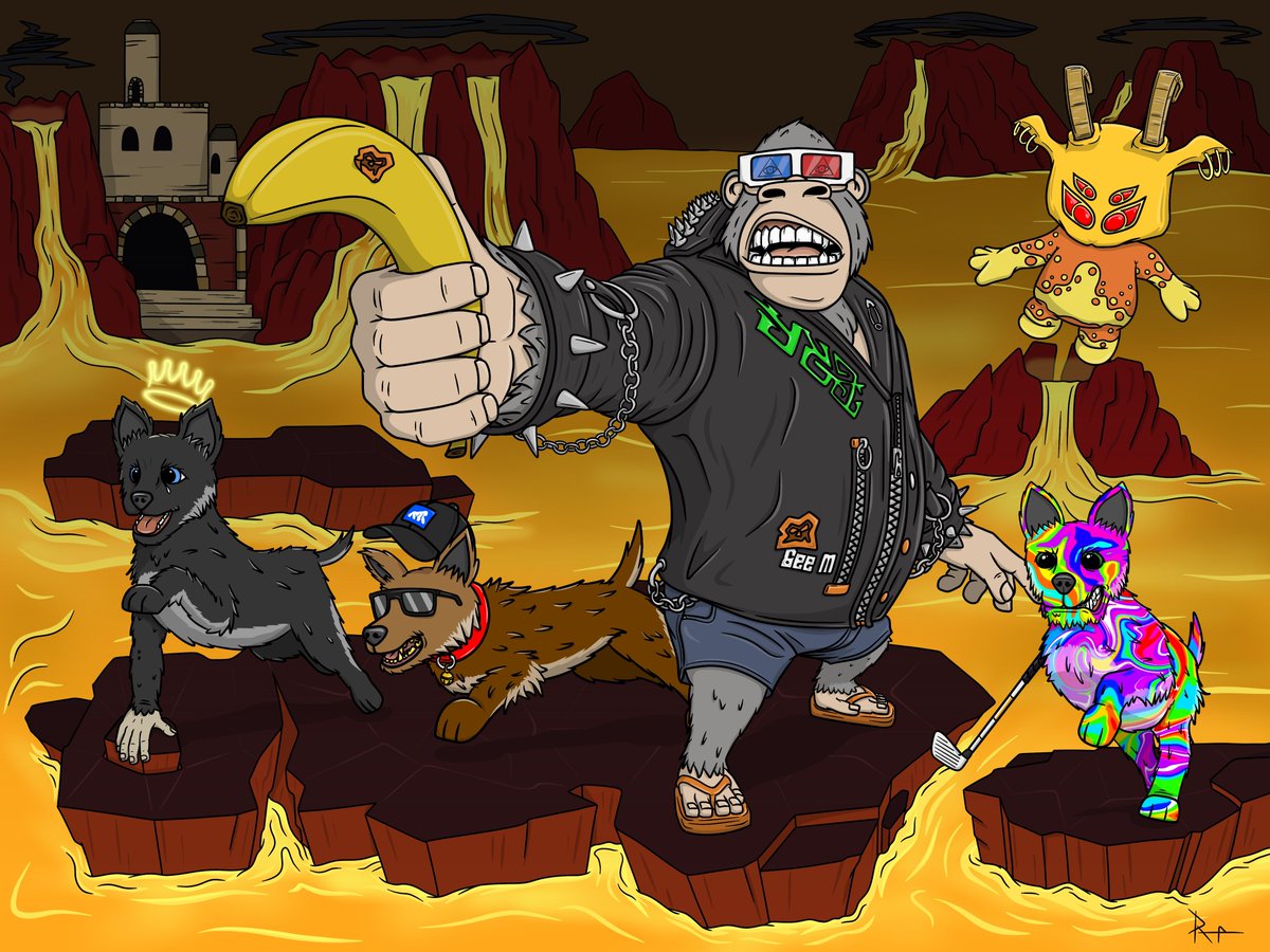 <a href="/TheeHustleHouse/">BaronVonHustle 🍌</a> Here’s some fresh art. The latest <a href="/LeglessLeo/">Legless Leo</a> 1/1. 

<a href="/DigitalDislike/">Dandelo</a> won our March raffle for a custom piece with his Leos, Geez, and Koda.