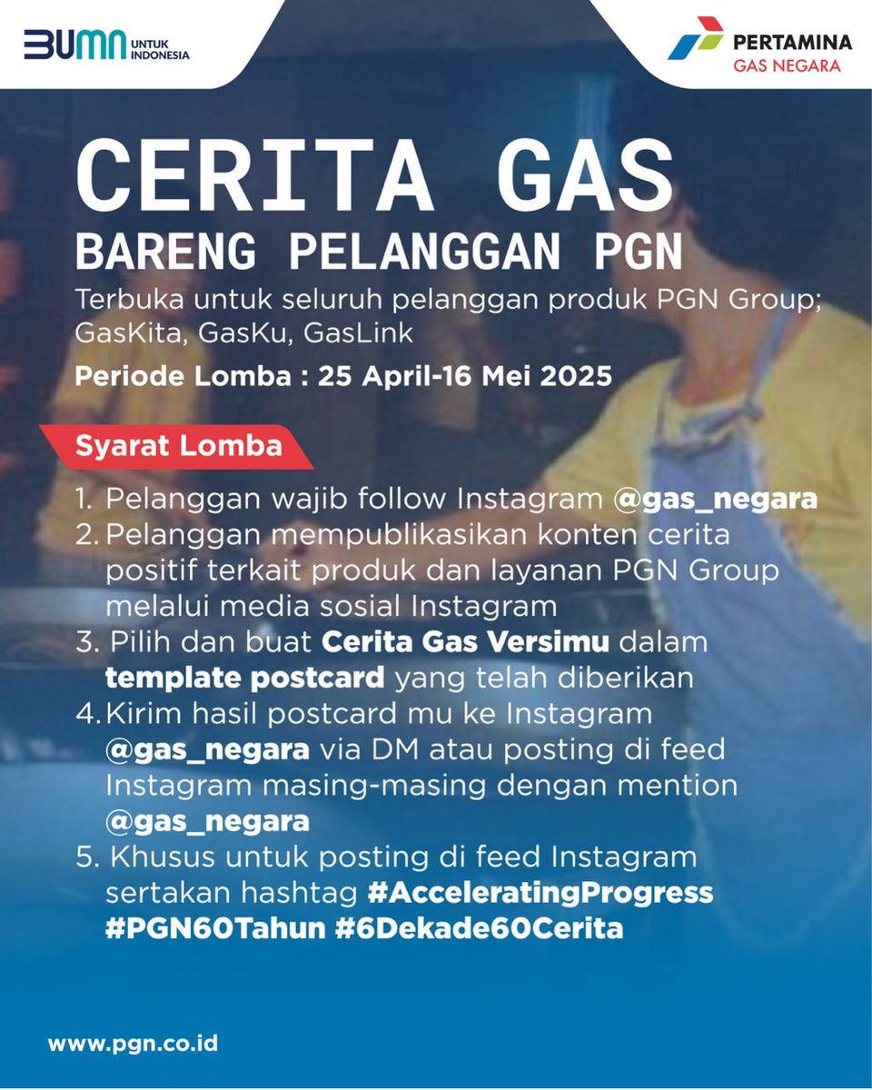 Gas_Negara's tweet image. Tunggu apa lagi, yuk baca informasi lengkapnya dengan slide gambar diatas

#AcceleratingProgress
#PGN60Tahun
#6Dekade60Cerita