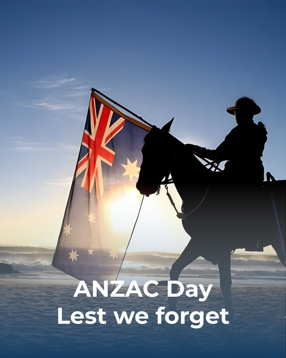 Today, we honour the courage, sacrifice, and resilience of the ANZACs. May their legacy remind us to value peace, community, and the freedoms we enjoy every day.