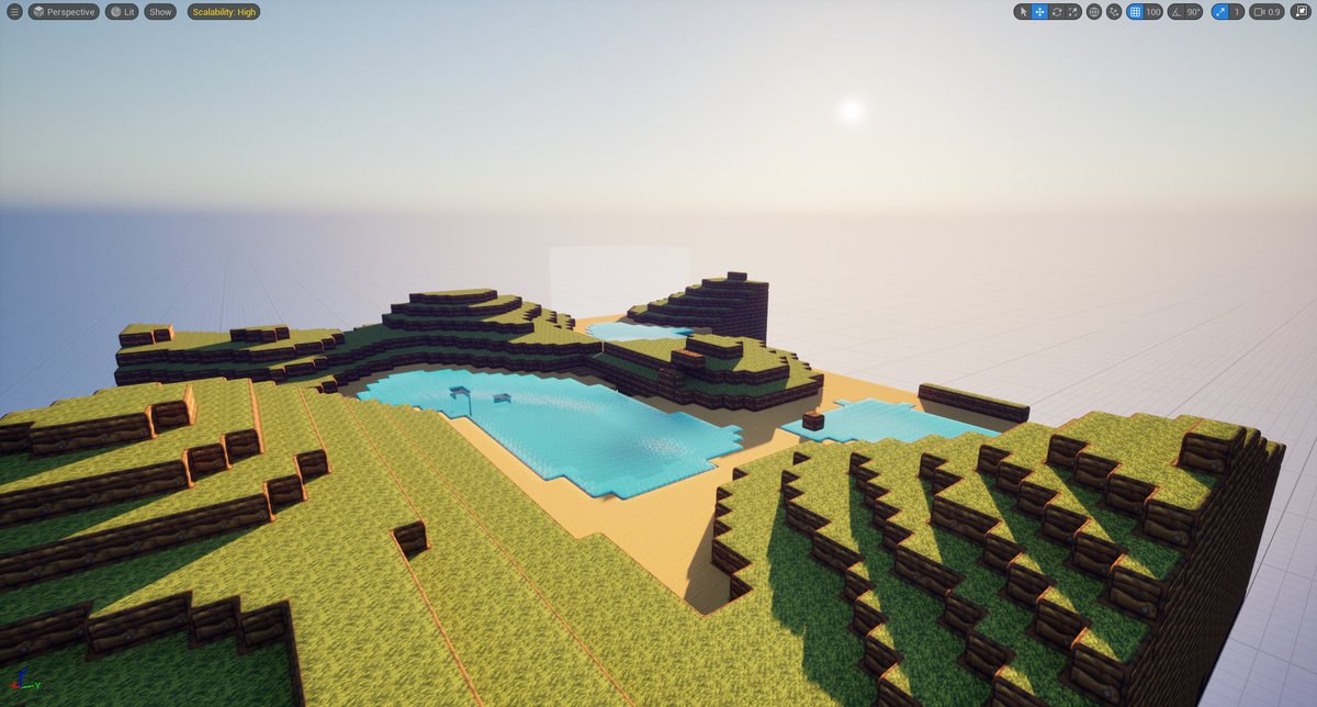 NathoSteveo's tweet image. Some water! #voxelgamedev #ue5