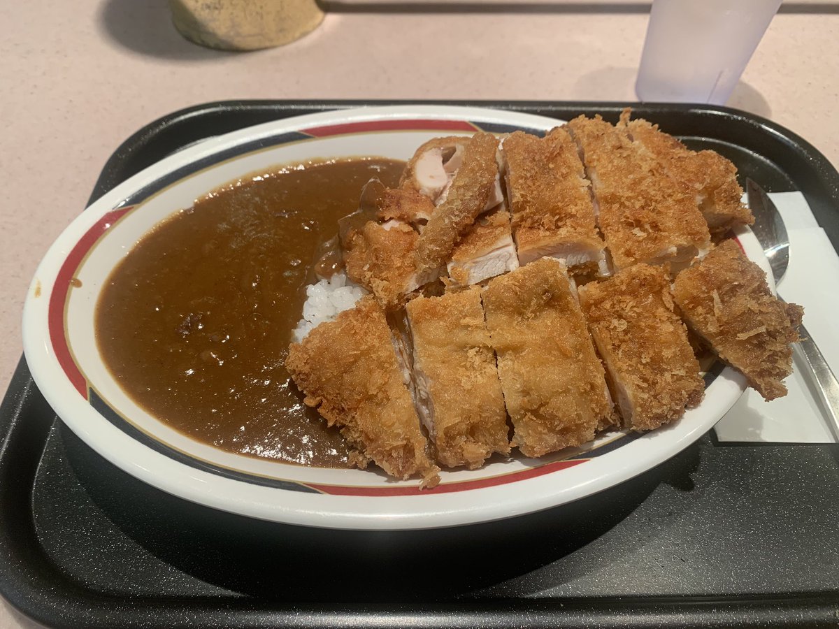 e231tokyo's tweet photo. 八重地下、アルプスのビッグチキンカツカレー、想像以上に暴力的でした😂 https://t.co/7CIpB8AJRH