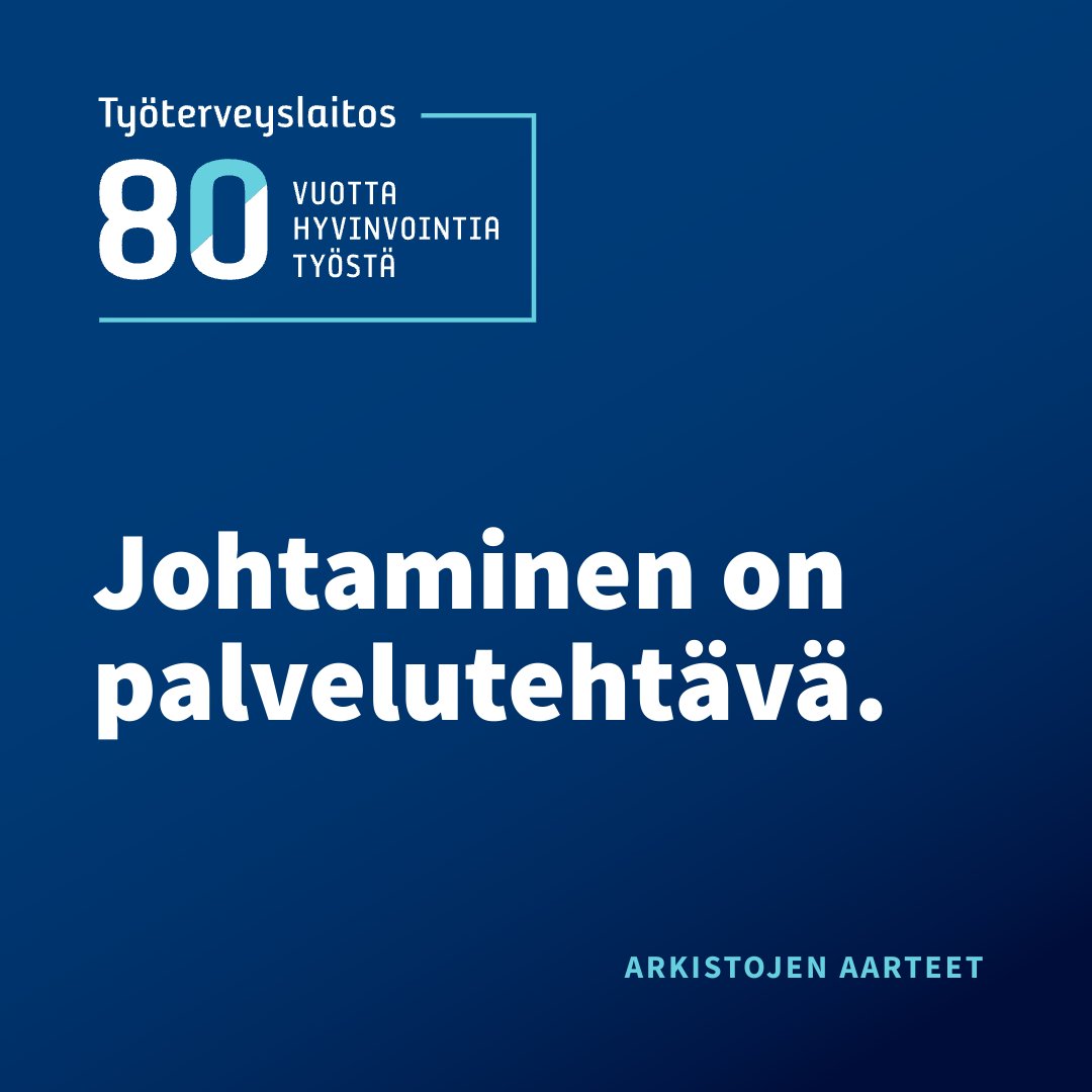 Työterveyslaitos (@tyoterveys) on Twitter photo "Johtajiksi pitäisi rekrytoida sellaisia ihmisiä, jotka haluavat auttaa muita kasvamaan ja onnistumaan. Johtaminen on palvelutehtävä", sanoo tutkimusprofessori <a href="/jari_hakanen/">Jari J Hakanen</a> Työterveyslaitoksesta.
Lue lisää <a href="/tyopiste/">Työpiste-lehti</a>-jutusta: ttl.fi/tyopiste/palve… "Johtajiksi pitäisi rekrytoida sellaisia ihmisiä, jotka haluavat auttaa muita kasvamaan ja onnistumaan. Johtaminen on palvelutehtävä", sanoo tutkimusprofessori <a href="/jari_hakanen/">Jari J Hakanen</a> Työterveyslaitoksesta.
Lue lisää <a href="/tyopiste/">Työpiste-lehti</a>-jutusta: ttl.fi/tyopiste/palve…