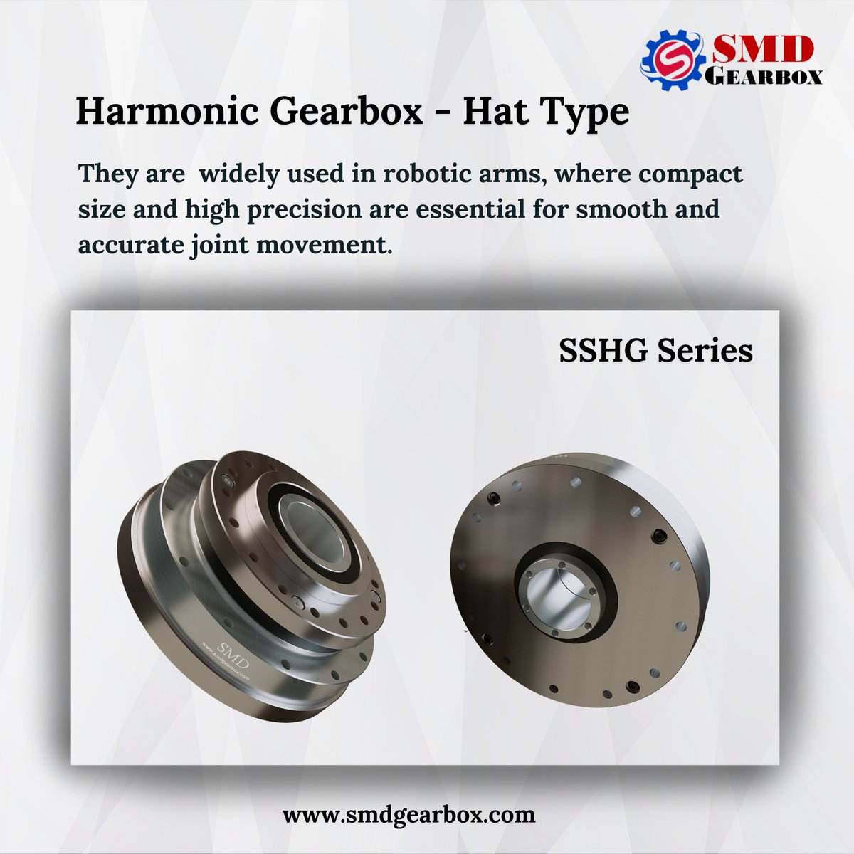 smd_gearbox's tweet image. Harmonic Gearbox (Hat Type) - SSHG Series 

Know more about the product at:
smdgearbox.com/harmonic-gearb…

#SMDGearbox #HarmonicGearbox #RoboticsSolutions #RoboticArms #RobotJoints #PickAndPlace