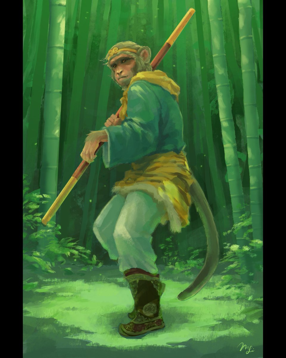 Do you guys think my WuKong looks mischievous?
I grew up on Journey to the West storybooks and television series and WuKong became one of my favorite literary characters. Maybe it's because I related myself to him to a degree 😅🙈
#西游记 #孙悟空 #wukong #conceptart #Procreate