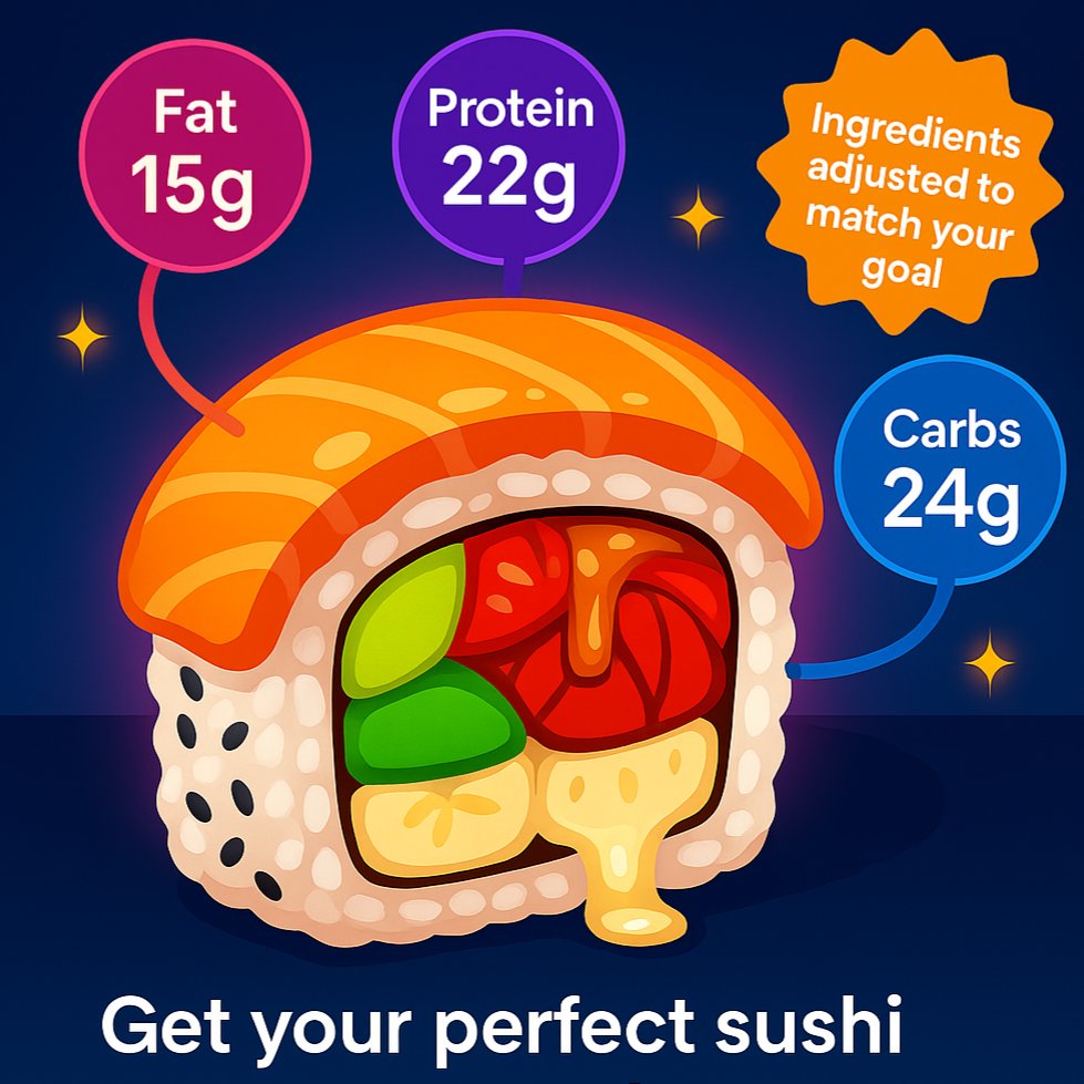 MyMacroPlanner's tweet image. 🍣💥 This isn’t just sushi. It’s your sushi.

#MacrosMadeEasy #MacroSushi #SushiGoals #MacroFriendly #HealthySushi #HighProteinMeals #MyMacroPlanner #TrackLessEatSmart #FatLoss #MuscleGainMeal
#HealthyEating #FoodieFuel #IIFYM #SushiLovers #NutritionThatWorks #CleanEating