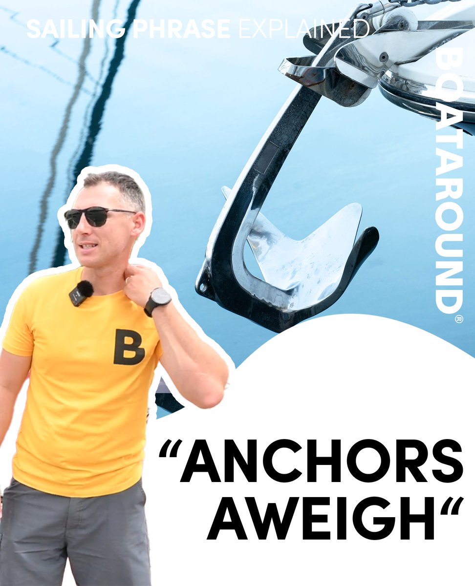 “Anchors aweigh” ⚓️ — a classic sailing phrase meaning the anchor’s off the seabed and the journey begins. Nowadays, it’s used to celebrate the start of any adventure. #SailingTerms #AnchorsAweigh