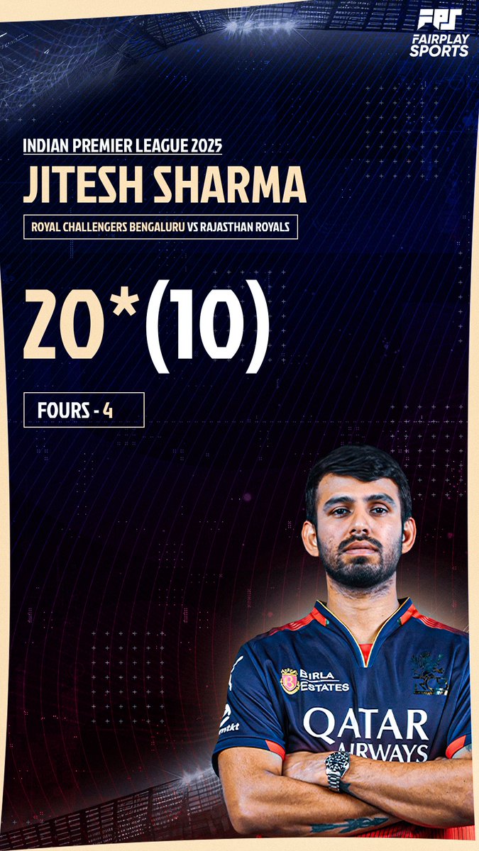 Indian Premier League 2025🏏

#IPL2025 #Cricket #RCB #RoyalChallengersBengaluru #JiteshSharma