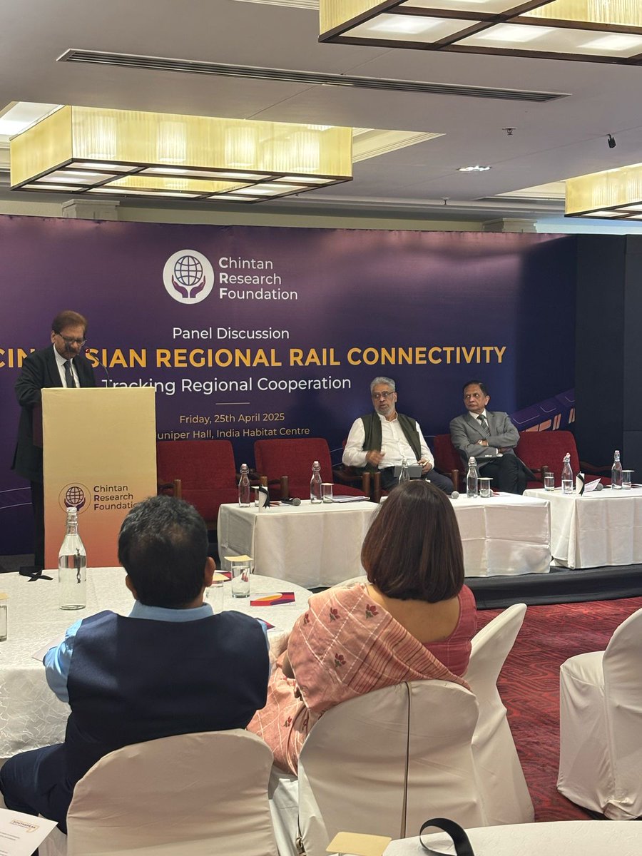 #CRFLive "Traffic infrastructure is more important than Tariff infrastructure": Mr. <a href="/mjamshedcs80/">M Jamshed</a>

#CRFIndia #RailConnectivity #IndianRailways #PublicPolicy <a href="/RailMinIndia/">Ministry of Railways</a> #AsianRailConnectivity