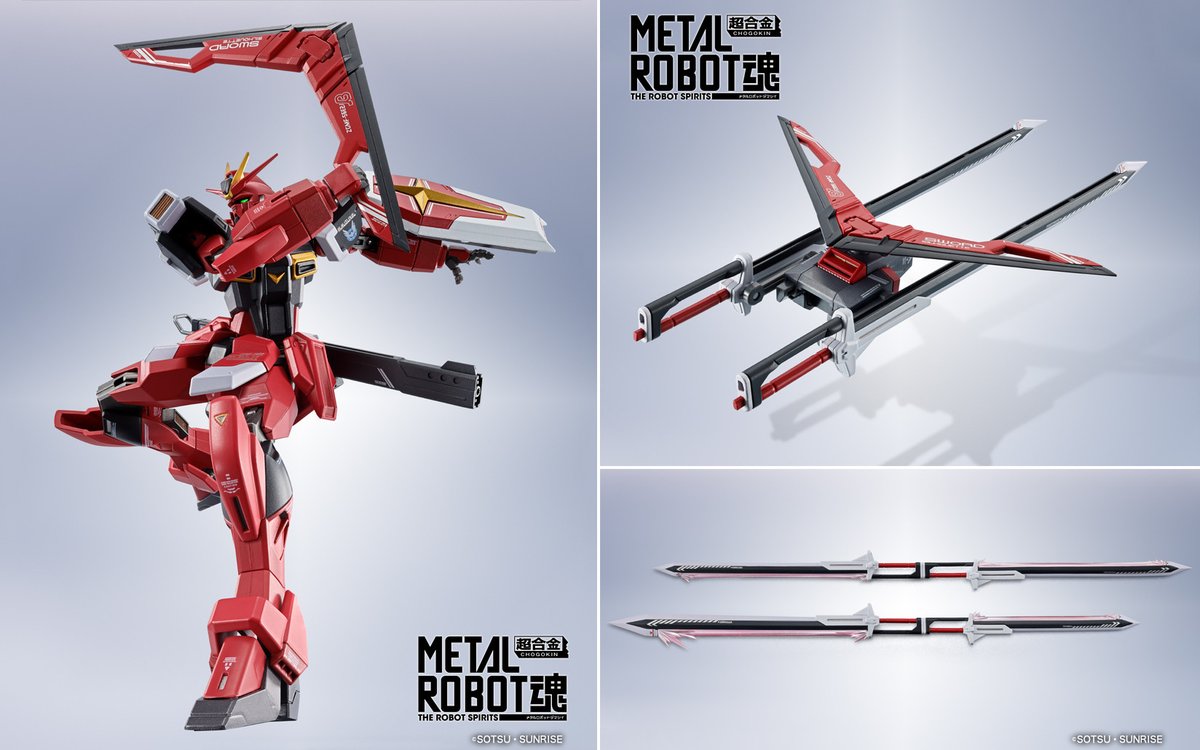 【締切迫る】

『機動戦士ガンダム #SEEDFREEDOM』より
「METAL ROBOT魂 ＜SIDE MS＞ ソードインパルスガンダムSpecⅡ」は #魂ウェブ商店 で4月27日(日)23時受注締切！
🛒ご予約は→ p-bandai.jp/item/item-1000…

パース付き対艦刀で遠近法によるシーン再現が可能！
#ガンダムフィギュア #t_robot #g_seed