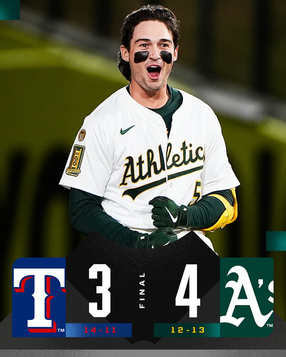The <a href="/Athletics/">Athletics</a> rally for 2 in the 9th for a #walkoff win!
