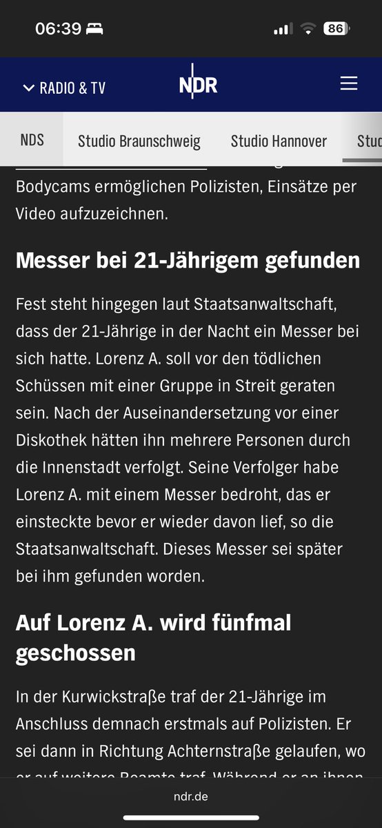 Von Anfang hieß es, #Lorenz habe ein Messer dabei gehabt. 
Nur hier auf X haben #Linkelügner behauptet, dass es nicht stimmt. 
Jetzt bestätigt es die Staatsanwaltschaft.