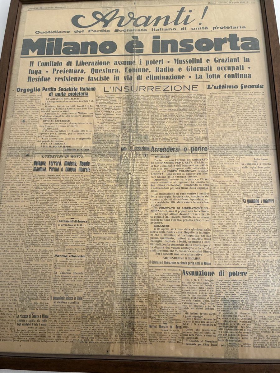 Contro ogni fascismo, razzismo, discriminazione, dittatura, ora e sempre. Per la giustizia sociale, la Democrazia è la Libertà di ogni popolo. Contro ogni tentativo di riscrivere la storia e di ridurre la democrazia che ci è stata regalata. Buon 25 Aprile!!!