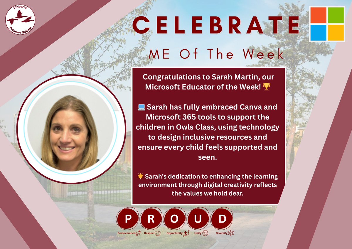 Finberry Primary School (@finberryprimary) on Twitter photo π¨ Big congrats to Sarah Martin @FinberryPrimary for embracing <a href="/CanvaEdu/">Canva for Education</a> and <a href="/Microsoft365/">Microsoft 365</a> to support learners in Owls Class with inclusive resources that make every child feel seen and supported. π #ProudToBeFinberry #MEoftheWeek @MSEEducationUK π¨ Big congrats to Sarah Martin @FinberryPrimary for embracing <a href="/CanvaEdu/">Canva for Education</a> and <a href="/Microsoft365/">Microsoft 365</a> to support learners in Owls Class with inclusive resources that make every child feel seen and supported. π #ProudToBeFinberry #MEoftheWeek @MSEEducationUK