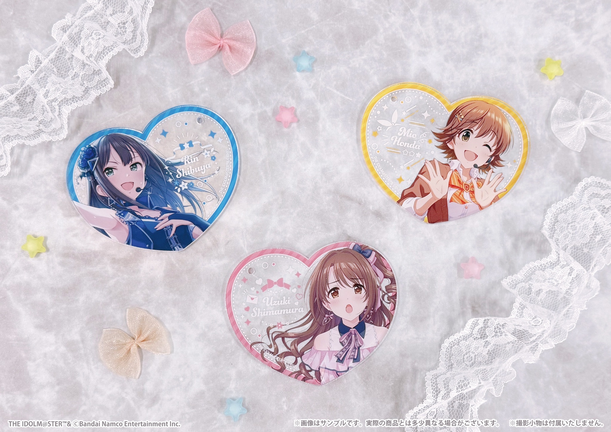 アイドルマスター　ぴくりあアクキー＆スタンドセット 島村卯月　本田未央 ぴくりあアクキー＆スタンドセット 島村卯月・渋谷 凛・本田未央