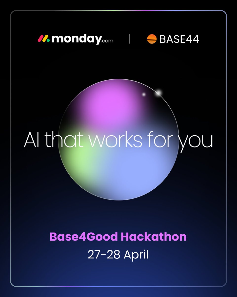 With great brainpower comes great responsibility. 🦸

Calling all app developers to join monday.com and Base44's Base4Good Hackathon where:

✅ Nonprofits bring the world’s toughest challenges
✅ Base44 and monday.com bring the tools to build
✅ And you