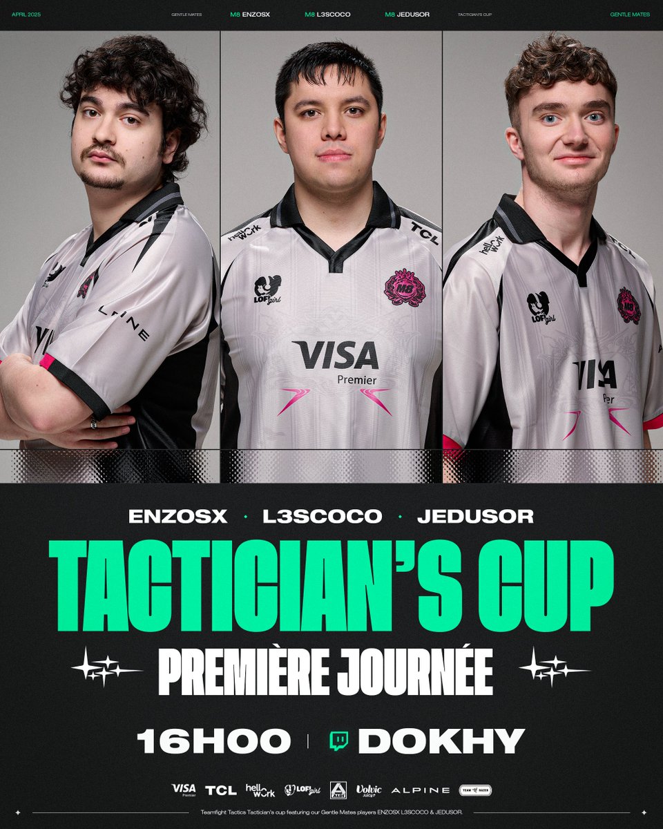 Gentle Mates (@gentlemates) on Twitter photo Ils reviennent ! #M8WIN
Nos 3 joueurs TFT <a href="/Enzosx__/">M8 Enzosx</a>, <a href="/L3S_Coco/">M8 L3SCoco</a> & <a href="/Jedusor_tft/">M8 Jedusor</a> joueront aujourd'hui à 16h pour cette 1ère journée de Tactician's Cup ! Ils reviennent ! #M8WIN
Nos 3 joueurs TFT <a href="/Enzosx__/">M8 Enzosx</a>, <a href="/L3S_Coco/">M8 L3SCoco</a> & <a href="/Jedusor_tft/">M8 Jedusor</a> joueront aujourd'hui à 16h pour cette 1ère journée de Tactician's Cup !