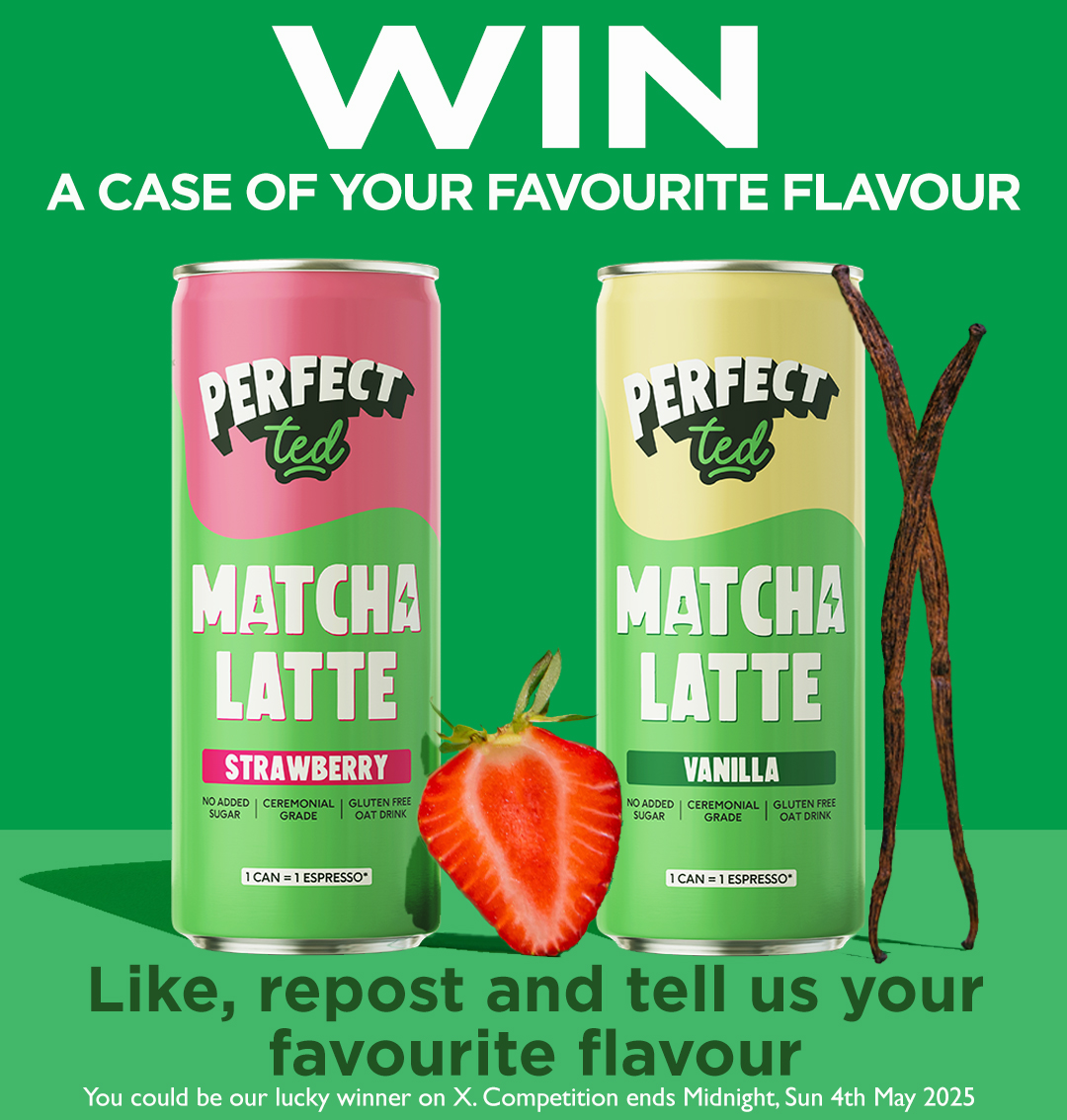 #COMPETITION TIME
#WIN a case of your favourite @PerfectTed Matcha Latte flavour
To enter, simply Like and Share and tell us which flavour you prefer, and you could win a case for yourself.
The winner will be selected at random. The #competition closes at midnight on Sun, 4th May