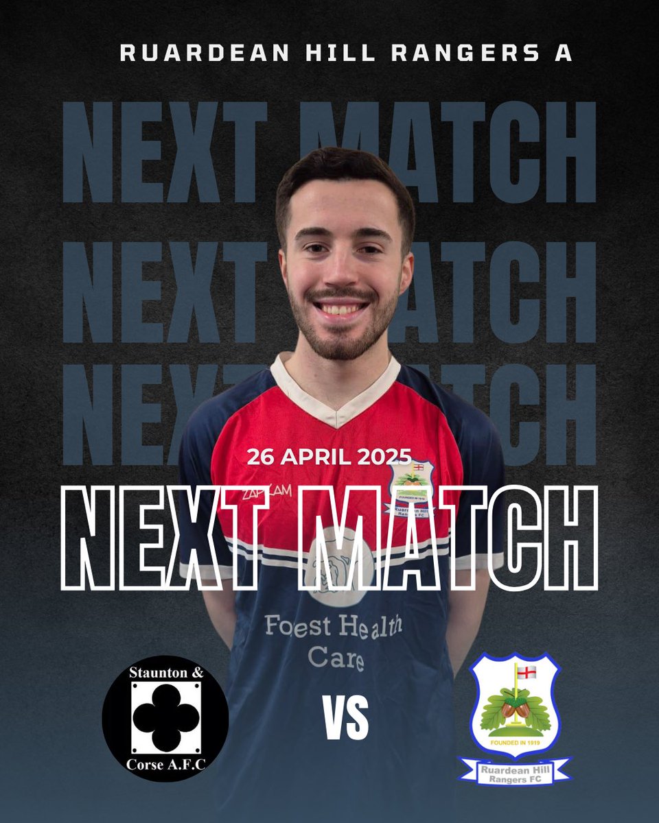Ruardean Hill Rangers FC (@rhrfc) on Twitter photo NEXT MATCH!
Ruardean Hill Rangers A VS Staunton & Course A
Saturday April 26th
2:30pm kick off at Ludlow-Hewitt Memorial Playing Fields
#upthill <a href="/NorthGlosLeague/">North Glos League</a> <a href="/StauntonCorseFC/">Staunton & Corse FC</a> NEXT MATCH!
Ruardean Hill Rangers A VS Staunton & Course A
Saturday April 26th
2:30pm kick off at Ludlow-Hewitt Memorial Playing Fields
#upthill <a href="/NorthGlosLeague/">North Glos League</a> <a href="/StauntonCorseFC/">Staunton & Corse FC</a>