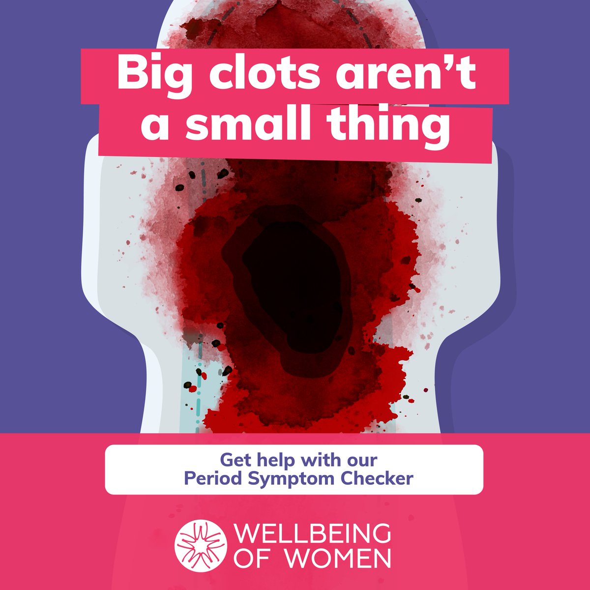 WellbeingofWmen's tweet photo. Large clots, heavy flow, intense pain?
It's NOT "just a period". Get help with the Period Symptom Checker.
🔗Take our symptom checker: https://t.co/C7zFthsqZd
#PeriodHealth #HeavyPeriods #WomensHealth #PeriodSymptomChecker https://t.co/18gbrR6p0L