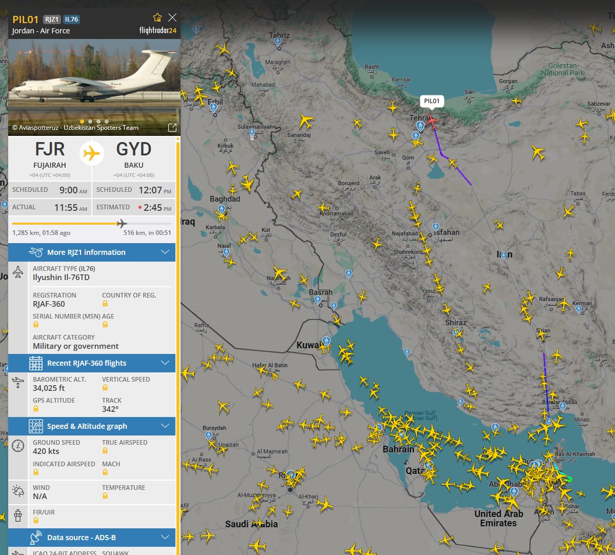 b737m's tweet photo. #Jordan - Air Force 🇯🇴
#PIL01
#Ilyushin Il-76TD
Reg : RJAF-360
. https://t.co/7GgLo6gKpP