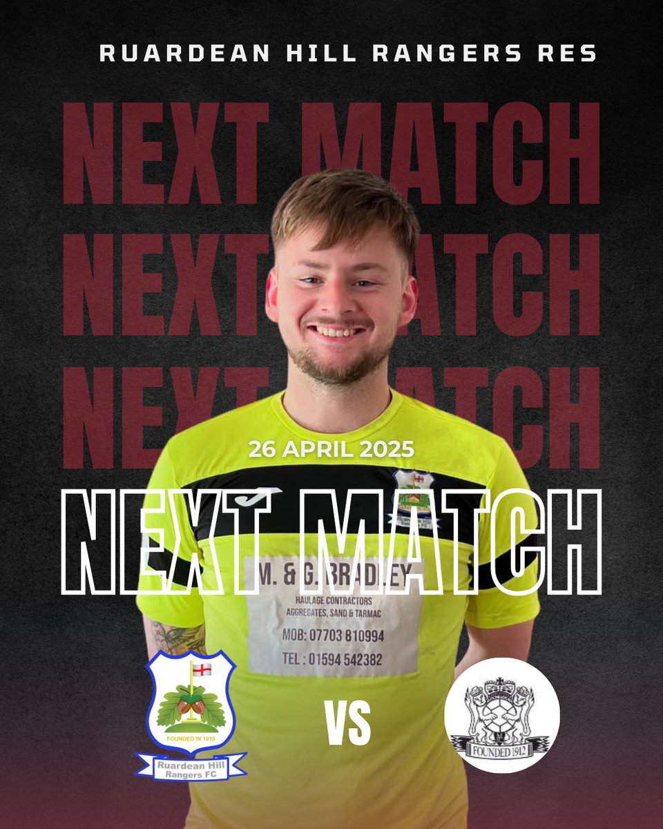 Ruardean Hill Rangers FC (@rhrfc) on Twitter photo NEXT MATCH!
Ruardean Hill Rangers Res VS Mitcheldean
<a href="/MitchFootball/">Mitcheldean Football</a>
Saturday April 26th
2:30pm kick off at Ruardean Hill Rec
#upthill <a href="/NorthGlosLeague/">North Glos League</a> NEXT MATCH!
Ruardean Hill Rangers Res VS Mitcheldean
<a href="/MitchFootball/">Mitcheldean Football</a>
Saturday April 26th
2:30pm kick off at Ruardean Hill Rec
#upthill <a href="/NorthGlosLeague/">North Glos League</a>