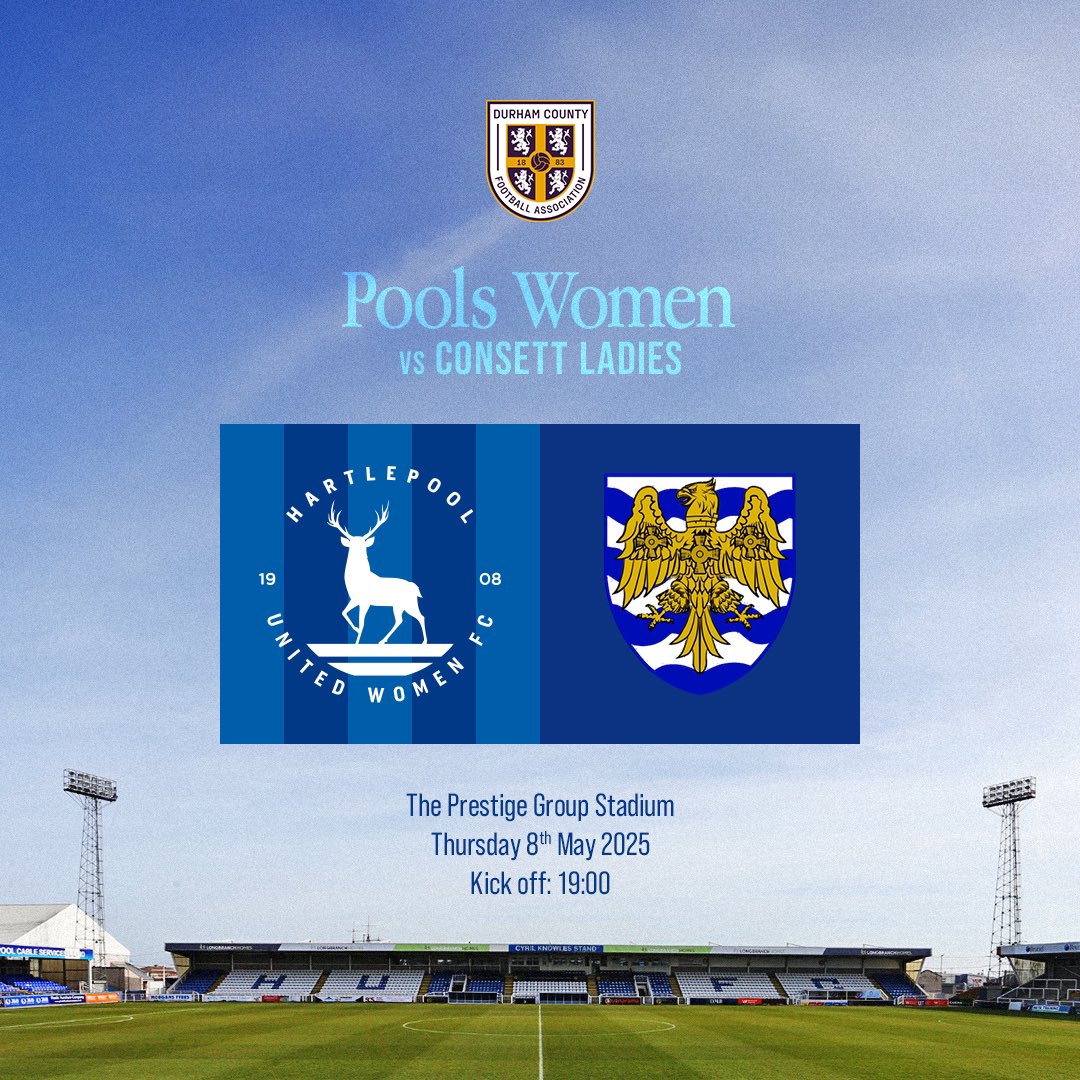 Official_HUFC's tweet photo. 🆚 @ConsettLAFC 
📆 Thursday 8th May
📍 The Prestige Group Stadium 

Get behind @Official_HUWFC, set to contest their final fixture of the campaign at The Prestige Group Stadium. 🙌

🎟️ Tickets available 👉 https://t.co/YKgBZNiRQ0

#HUFC https://t.co/WQW5Rpr9kG