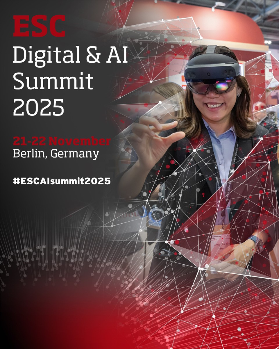 European Society of Cardiology (@escardio) on Twitter photo Be where digital transformation happens.
#ESCAIsummit2025 is the gateway for cutting-edge digital solutions that are shaping #cvcare
From innovation to implementation – Showcase your breakthroughs and lead the change 👉
escardio.org/Congresses-Eve…
<a href="/SandyEngelh/">Sandy Engelhardt</a> <a href="/BruiningNico/">Nico Bruining EiC EHJ Digital Health</a> Be where digital transformation happens.
#ESCAIsummit2025 is the gateway for cutting-edge digital solutions that are shaping #cvcare
From innovation to implementation – Showcase your breakthroughs and lead the change 👉
escardio.org/Congresses-Eve…
<a href="/SandyEngelh/">Sandy Engelhardt</a> <a href="/BruiningNico/">Nico Bruining EiC EHJ Digital Health</a>