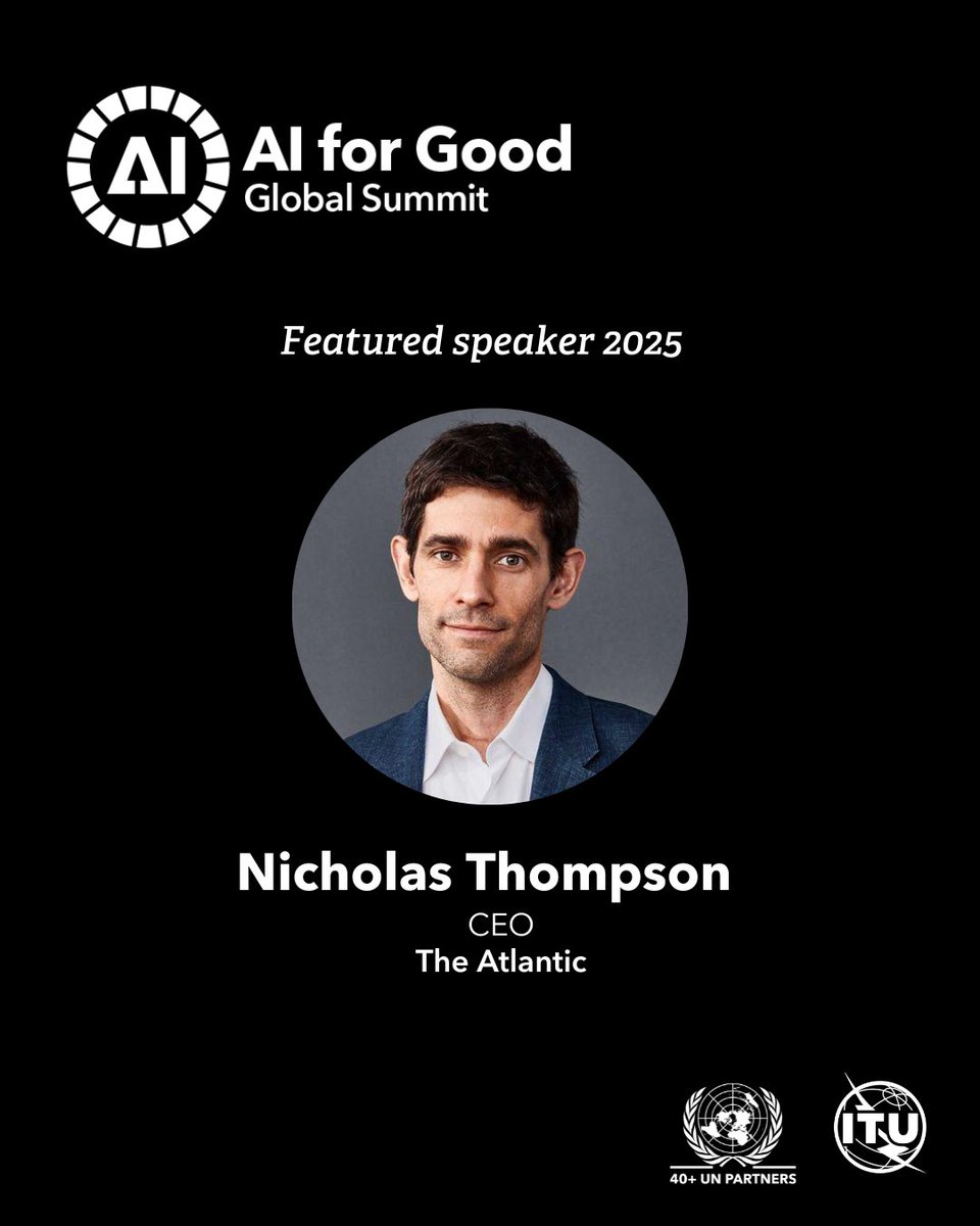 AI for Good 🇺🇳 #AIforGood (@aiforgood) on Twitter photo Another reason to mark your calendar for the #AIforGood Global Summit 2025: the great #AI debate!
🗣 <a href="/nxthompson/">nxthompson</a>, CEO of <a href="/TheAtlantic/">The Atlantic</a>, will moderate a headline session featuring <a href="/geoffreyhinton/">Geoffrey Hinton</a> and <a href="/ylecun/">Yann LeCun</a>, the godfathers of AI!
Join us for free or go VIP!
🌐 Another reason to mark your calendar for the #AIforGood Global Summit 2025: the great #AI debate!
🗣 <a href="/nxthompson/">nxthompson</a>, CEO of <a href="/TheAtlantic/">The Atlantic</a>, will moderate a headline session featuring <a href="/geoffreyhinton/">Geoffrey Hinton</a> and <a href="/ylecun/">Yann LeCun</a>, the godfathers of AI!
Join us for free or go VIP!
🌐