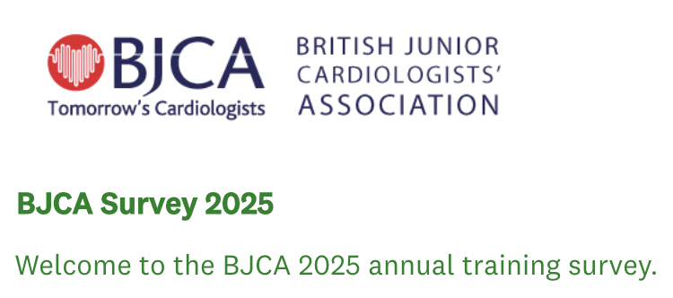 📢 The BJCA 2025 Training Survey is closing today at 17:00.   

Cardiology registrars, don't miss this last opportunity to make your voice heard!  

Please DM us or see the latest newswire if you need the survey link.