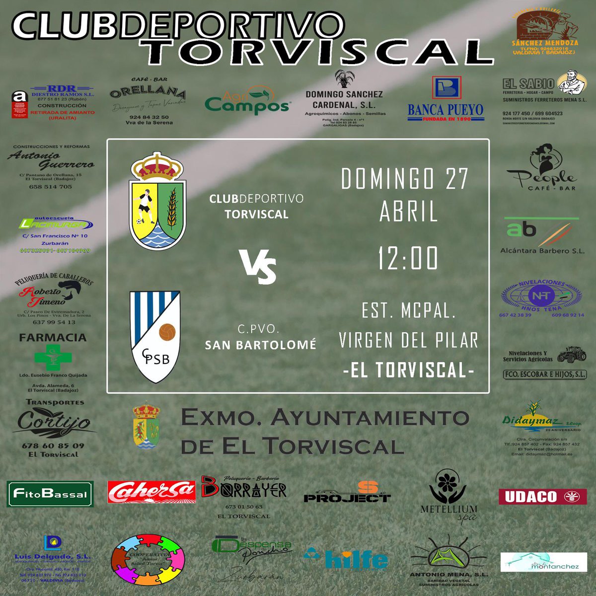 📣📣JORNADA 25📣📣

¡Último partido de liga en casa! 

Necesitamos sentir vuestro apoyo en esta recta final del campeonato‼️🫂

🗓️Domingo 27/04
🕒 12:00
🏟️ Virgen del Pilar 

Os esperamos a tod@s, porque sin vosotros, ¡nada sería posible!
#vuestraluchanuestrapasion 
🖤🤍🖤