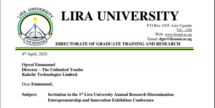 Our director <a href="/e_ogwal/">Ogwal Emmanuel Atum</a> in attendance for annual research Dissemination, Entrepreneurship and innovation exhibition at <a href="/LIRA_UNIVERSITY/">liraUniversity</a>