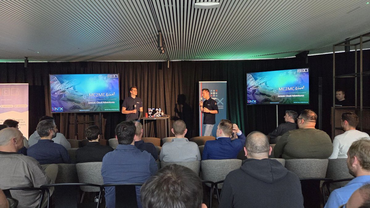 wmatthyssen's tweet image. Had a great time talking about #AzureUpdateManager at last night&apos;s MC2MC Live: Jurassic Cloud Adventures event! 

Big thanks to everyone who joined, the MC2MC crew, and NTX for the great venue, setup, food, and drinks. 🙏🏻

#MC2MC #MC2MCLive #Community #Microsoft #Azure #AzureArc