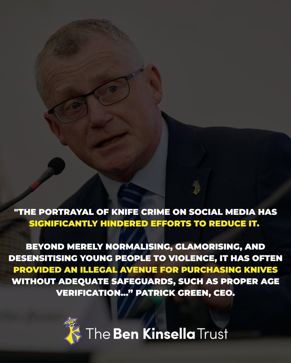 The Ben Kinsella Trust (@kinsellatrust) on Twitter photo Even tougher action will be taken to hold tech platforms to account for failing to protect children <a href="/ukhomeoffice/">Home Office</a> β
"The portrayal of knife crime on social media has significantly hindered efforts to reduce it..." Patrick Green, CEO.
π loom.ly/QaQa4NE Even tougher action will be taken to hold tech platforms to account for failing to protect children <a href="/ukhomeoffice/">Home Office</a> β
"The portrayal of knife crime on social media has significantly hindered efforts to reduce it..." Patrick Green, CEO.
π loom.ly/QaQa4NE