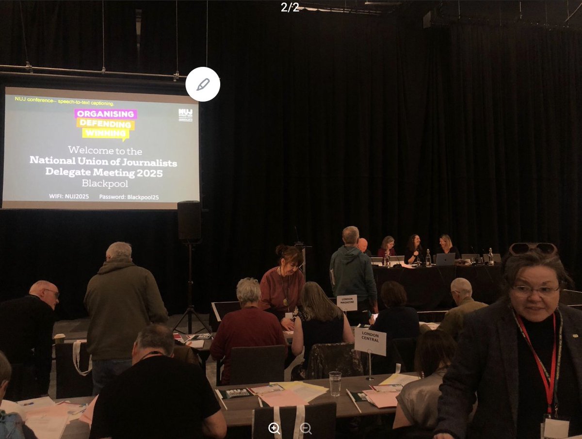 NUJmags's tweet photo. #Blackpool: NUJ #DM25 ‘25 LIVE 📢
This morning: DM Matters, our motion on AI & copyright, plus training.
"Never underestimate the difference you can make - even with the smallest of actions." - @HirstPhotos, NUJ President.
Be excellent to each other. Happy voting all! https://t.co/fChjx2mlQ5