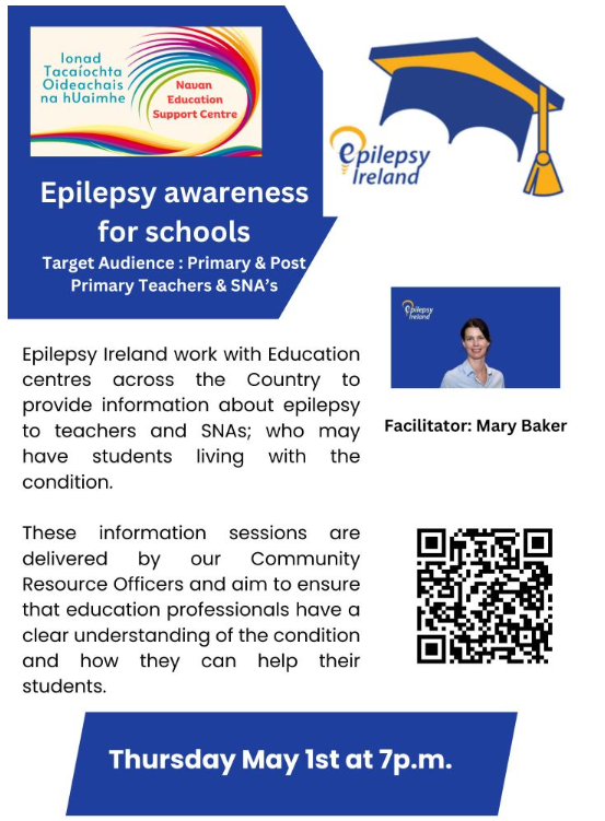 💜 Supporting Students with Epilepsy
 🗓️ Thurs 1st May 2025 | ⏰ 7PM | 💻 Zoom
Essential info for Teachers &amp; SNAs
Learn about seizure types, safety, triggers, treatment &amp; more with Epilepsy Ireland's Mary Baker.
🔗 Register: zoom.us/webinar/regist…
@EpilepsyIreland