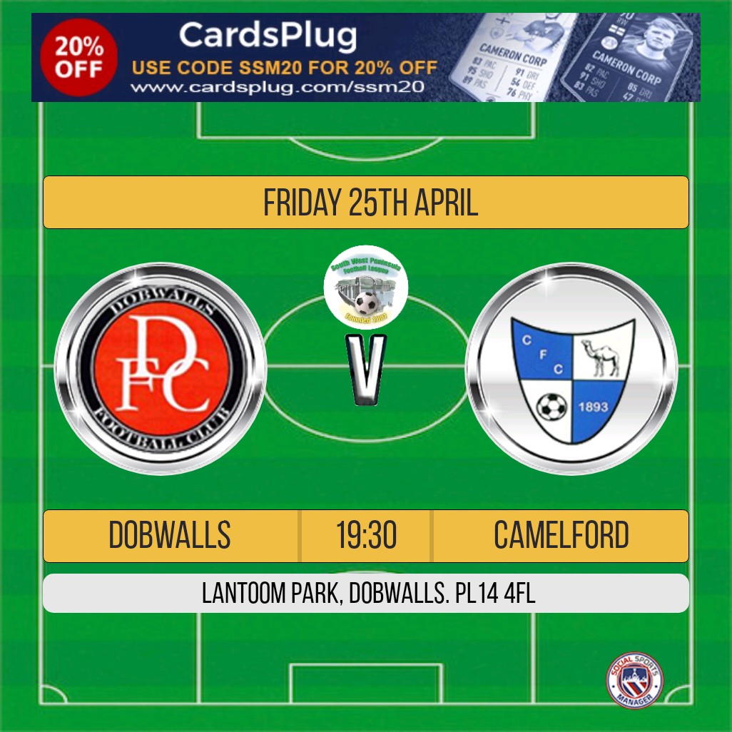 Camelford FC (@thecamels1893) on Twitter photo Please come along to Reg's final game in charge of the Camels before he retires as we travel to where he started his football playing career many, many years ago <a href="/DobwallsFC/">Dobwalls FC</a>. We hope to see you there.๐ช๐
<a href="/swpleague/">WALTER C. PARSON PENINSULA LEAGUE</a> <a href="/swsportsnews/">South West Sports News</a> <a href="/KJMsport57/">Kevin Marriott</a> <a href="/Cornishfootball/">Dave Deacon</a> <a href="/ThePostSeries/">Post Series</a> Please come along to Reg's final game in charge of the Camels before he retires as we travel to where he started his football playing career many, many years ago <a href="/DobwallsFC/">Dobwalls FC</a>. We hope to see you there.๐ช๐
<a href="/swpleague/">WALTER C. PARSON PENINSULA LEAGUE</a> <a href="/swsportsnews/">South West Sports News</a> <a href="/KJMsport57/">Kevin Marriott</a> <a href="/Cornishfootball/">Dave Deacon</a> <a href="/ThePostSeries/">Post Series</a>