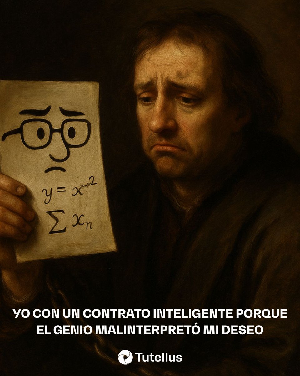 🧞‍♂️ Cuando el genio de la lámpara aún no se formó en Tutellus y no entiende de #Tokenización ni de Crypto

👉 En #Tutellus enseñamos a pedir bien.
Y sobre todo, a construir mejor.

Abrimos hilo 🧵

🧞‍♂️🪔 Le pedí un contrato inteligente…
➡️ Me dio un papel que me habla en