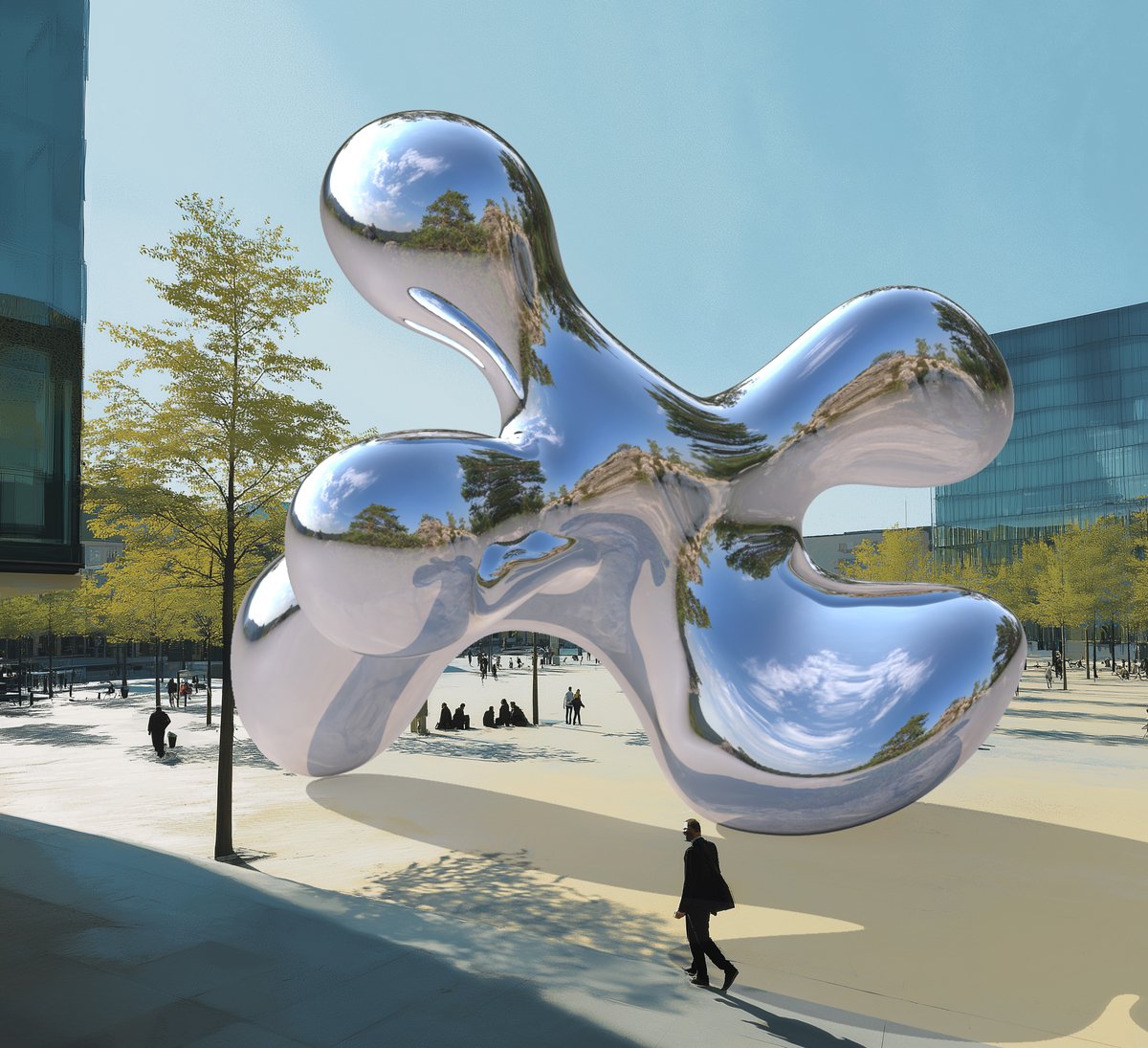 yonialter's tweet photo. Enormous Hug
A proposal for a monumental stainless steel sculpture for an urban environment.
At first glance, the sculpture appears abstract — a fluid, star-like form. But look closer, and a walking figure emerges. https://t.co/lXlQYt4c00