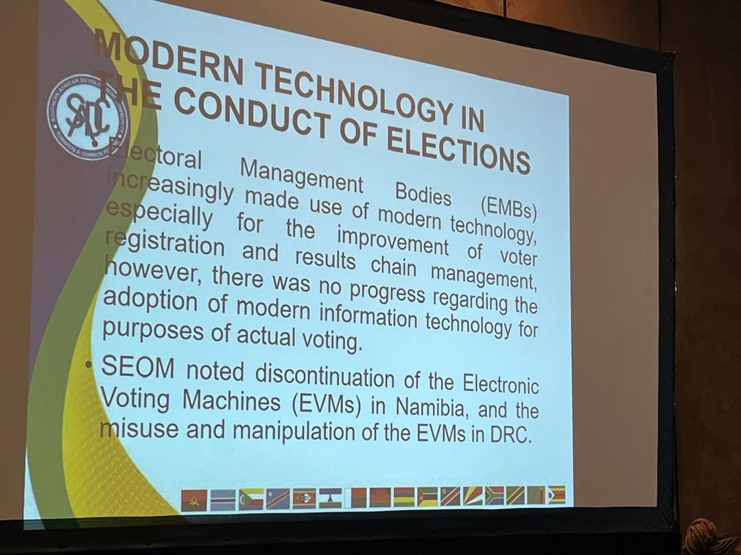 Electoral Support Network of Southern Africa (@esn_sa) on Twitter photo <a href="/SADC_News/">SADC Secretariat</a> Head 0f Elections & Good Governance, SADC Organ Directorate on Politics, Defence and Security Affairs Representative Magabolle Mafiri presented that most stakeholders engaged by the SEOMs during the 2024 General Elections in the region.... <a href="/SADC_News/">SADC Secretariat</a> Head 0f Elections & Good Governance, SADC Organ Directorate on Politics, Defence and Security Affairs Representative Magabolle Mafiri presented that most stakeholders engaged by the SEOMs during the 2024 General Elections in the region....