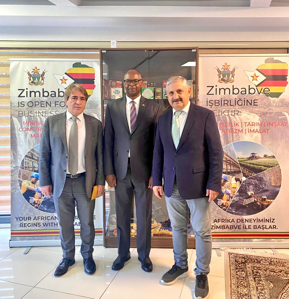 Glad to receive a delegation from Konya Food  and Agriculture University to continue discussions on collaboration with Zimbabwe Universities 🇿🇼🇹🇷
<a href="/HeraldZimbabwe/">The Herald Zimbabwe</a> <a href="/MoFA_ZW/">Ministry of Foreign Affairs and Int Trade</a> <a href="/MoLAFWRD_Zim/">MinofLands,Agric,Fisheries,Water&Rural Development</a> <a href="/InfoMinZW/">Ministry of Information, Publicity & Broadcasting</a> <a href="/agribusiness110/">agribusiness1</a> <a href="/GidaTarimUniv/">Konya Gıda ve Tarım Üniversitesi</a>