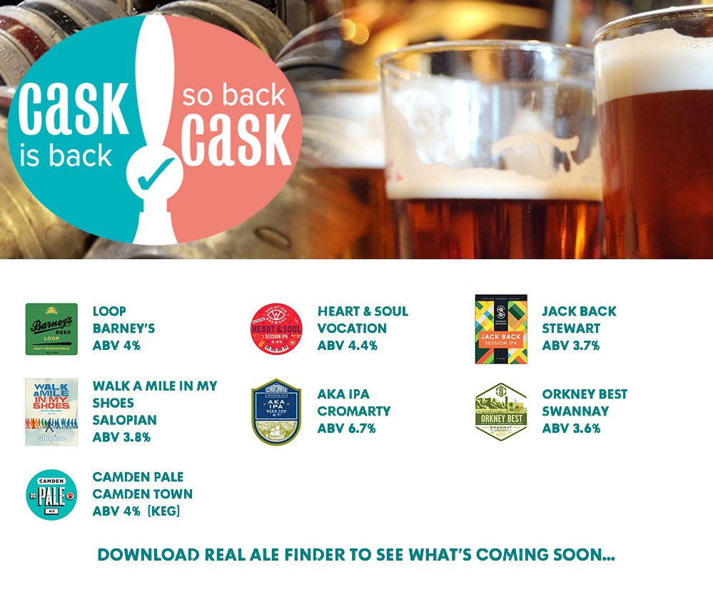 On the bar today!
Beer Board: bit.ly/37B0ERw
#CaskIsBack <a href="/barneysbeer/">Barney's Beer</a> <a href="/vocationbrewery/">Vocation Brewery</a> <a href="/StewartBrewing/">StewartBrewing</a> <a href="/SalopianBrewery/">Salopian Brewery</a> <a href="/CromartyBrewing/">Cromarty Brewing</a> <a href="/SwannayBrewery/">Swannay Brewery 🍻</a> <a href="/CamdenBrewery/">Camden Town Brewery</a> 
#RealAleFinder #vistedinburgh #edinburghpubs #realale #cheers