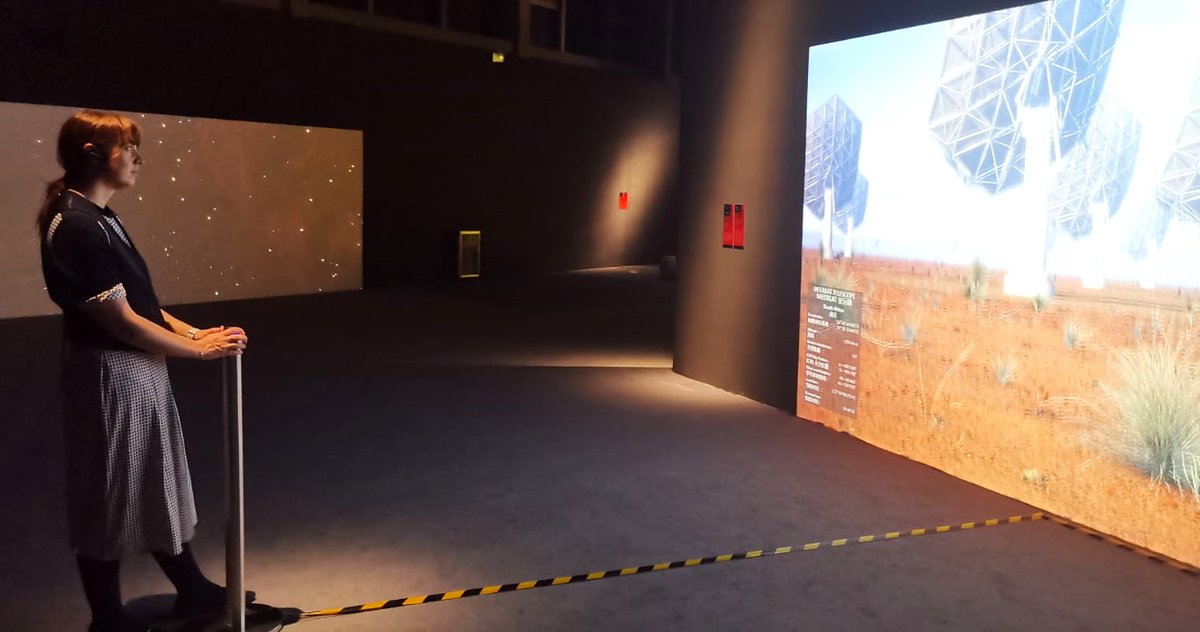 SKA Switzerland (@ska_switzerland) on Twitter photo SKACH's Carolyn Crichton navigating the <a href="/SKAO/">SKA Observatory</a> South Africa site on our very cool simulator! It's an honor to be part of the #CosmosArcheology exhibition now touring #China! SKACH's Carolyn Crichton navigating the <a href="/SKAO/">SKA Observatory</a> South Africa site on our very cool simulator! It's an honor to be part of the #CosmosArcheology exhibition now touring #China!